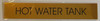 HOT WATER TANK SIGN - GOLD