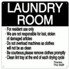 LAUNDRY ROOM RULES SIGN – WHITE