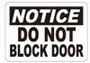 Notice: DO NOT Block Door Decal Sticker  Singange