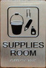 Sign Supplies Room  -Braille  with Raised Tactile Graphics and Letters