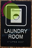 Laundry Room Sign -Braille Sign with Raised Tactile Graphics and Letters