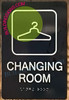 Changing Room Signage -Braille Signage with Raised Tactile Graphics and Letters