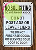 Sign No soliciting -do not ring or knock