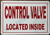 Control Valve Located Inside Sign