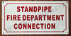 Sign Standpipe FIRE Department Connection