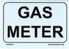 GAS METER SIGN - WHITE (ALUMINUM