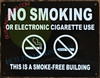 no smoking or electronic cigarettes sign