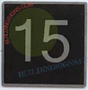 SIGN ELEVATOR FLOOR NUMBER 15 SIGN- ELEVATOR JAMB PLATE FLOOR 15