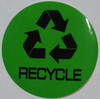 SIGNS RECYCLE SIGN (STICKER, CIRCLE