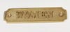 Brass Women Restroom Sign-Brass Door Sign