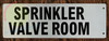 Sprinkler Valve Room Sign -Two-Sided/Double Sided Projecting, Corridor and Hallway Sign