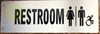 Restroom ACCESSABLE Sign -Two-Sided/Double Sided Projecting, Corridor and Hallway Sign