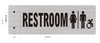 Restroom ACCESSABLE-Two-Sided/Double Sided Projecting, Corridor and Hallway