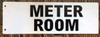 Meter Room Sign -Two-Sided/Double Sided Projecting, Corridor and Hallway Sign