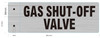 Gas Shut-Off Valve Sign-Two-Sided/Double Sided Projecting, Corridor and Hallway Sign