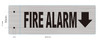 FIRE Alarm Arrow Down-Two-Sided/Double Sided Projecting, Corridor and Hallway