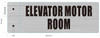 SIGN Elevator Motor Room Sign-Two-Sided/Double Sided Projecting, Corridor and Hallway