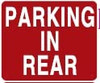 SIGN Parking in Rear