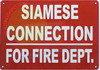 Siamese Connection for FIRE Department SIGNAGE