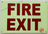 Photoluminescent FIRE EXIT SIGN