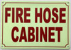 Photoluminescent FIRE HOSE CABINET Signage