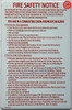 DOOR HPD NYC "FIRE SAFETY NOTICE"-NON FIRE PROOF BUILDING SIGN
