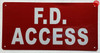 F.D. Access Sign, Fire Department Access Sign