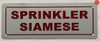 SPRINKLER SIAMESE Signage