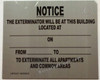 BUILDING EXTERMINATOR NOTICE