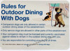 NYC RESTURANT REQUIRED Signage-RULES FOR OUTDOOR DINING WITH DOGS STICKER