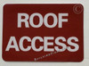 TWO (2) ROOF ACCESS STICKER SIGN