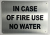 SIGNS IN CASE OF FIRE