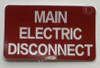 TWO (2) -Main Electric Disconnect Label Decal Signage