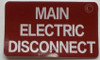 TWO (2) -Main Electric Disconnect Label Decal