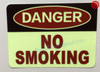 NO SMOKING Signage, Glow In The Dark Decals Signage