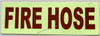 FIRE HOSE SIGN, Glow In The Dark Decals