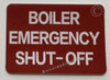 Boiler Emergency Shut-Off Sticker Signage