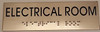 SIGNS ELECTRICAL ROOM Sign -Tactile