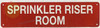 SPRINKLER RISER ROOM SIGN