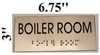 BOILER ROOM SIGN- BRAILLE-STAINLESS STEEL