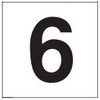 PHOTOLUMINESCENT DOOR NUMBER 6 SIGN HEAVY DUTY / GLOW IN THE DARK "DOOR NUMBER SIX" SIGN HEAVY DUTY