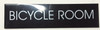 SIGNS BICYCLE ROOM SIGN - BLACK (ALUMINUM