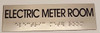 ELECTRIC METER ROOM Sign -Tactile Signs