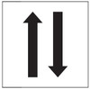 PHOTOLUMINESCENT 1 UP 1 DOWN ARROWS SIGN HEAVY DUTY / GLOW IN THE DARK "ONE UPWARDS ONE DOWNWARDS ARROWS" SIGN HEAVY DUTY