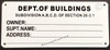 hpd Signage -DEPARTMENT OF BUILDING Signage