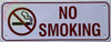 Pack of 5 -NO SMOKING Metal SIGN