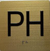 PH Elevator Jamb Plate sign With Braille and raised number-Elevator PENTHOUSE number sign  - The sensation line