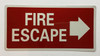 Fire Escape Signage RIGHT ARROWSignage