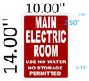 Main Electric Room Sign