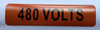 480 Volts Reflective Sticker -Safety Label Decal, 4x1 inch 10-Pack Vinyl for Electrical Pipe Markers